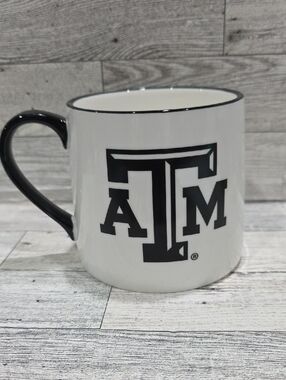Texas A&M Black & White Ceramic Coffee Mug